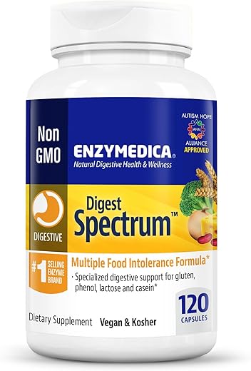 Digest Spectrum: Enzimas Digestivas para Múltiplas Intolerâncias Alimentares, Oferece Alívio Rápido de Gases - Enzymedica