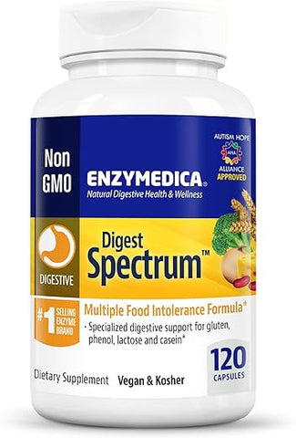 Digest Spectrum: Enzimas Digestivas para Múltiplas Intolerâncias Alimentares, Oferece Alívio Rápido de Gases - Enzymedica