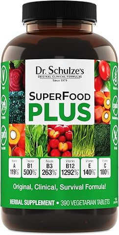 Dr. Schulze's - Dr. Schulze’s SuperFood Plus | Vitamina – Energize seu dia com o SuperFood Plus do Dr. Schulze | 100% natural e repleto de nutrientes essenciais | Embalagem de 500g