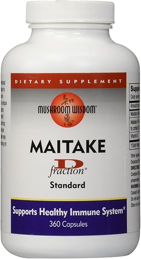Mushroom Matrix - MUSHROOM WISDOM Extrato de Cogumelo Maitake D-Fraction 360 Cápsulas – 100% Natural e Potente