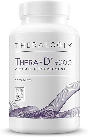 Thera-D 4000 – Suplemento de Vitamina D3 4.000 UI (100 mcg) – 90 Dias de Fornecimento – Suporte Imunológico para Mulheres - Theralogix