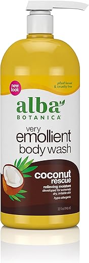 Body Wash Very Emollient Coconut Rescue 32 Oz (946 ml) - Alba Botanica