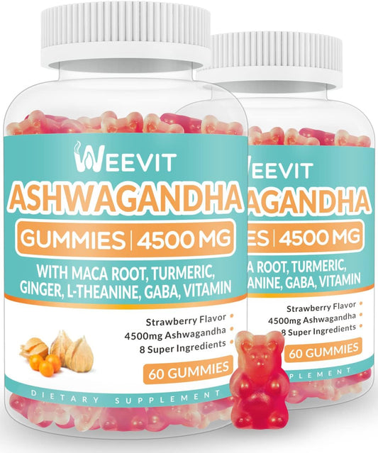 WEEVIT - Gummies de Ashwagandha 4500mg para Mulheres – Potência e Bem-Estar Feminino