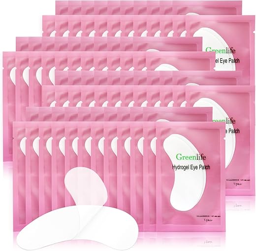 Kit de Patches de Gel para Cílios GreenLife 100% Natural com Colágeno e Aloe Vera – 400 pares