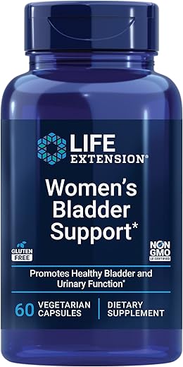 Bladder Support Feminino – Saúde da Bexiga e Frequência Urinária Normal – Extratos de Cavalinha, Lindera e Cápsula de Três Folhas – Não-OGM – Sem Glúten – 60 cápsulas - Life Extension