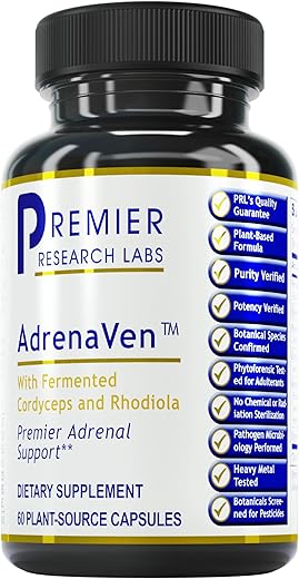 AdrenaVen – Suplemento para Saúde das Glândulas Adrenais – 60 Cápsulas de Fonte Vegetal - Premier Research Labs