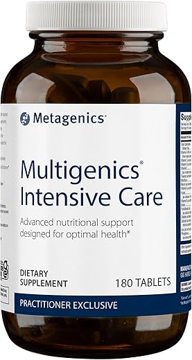 Multigenics Intensive Care – Multivitamínico – Suplemento Alimentar Diário – com Ferro, Quercetina, Beta-Caroteno, Ácido Ascórbico – Marca Metagenics - Metagenics