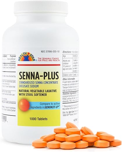 Health Star - Senna Plus Laxante Natural – Alívio Digestivo e Regularidade Intestinal | 30 comprimidos