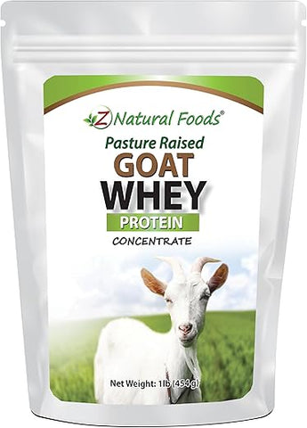 Proteína de Soro de Leite de Cabra Concentrada – Não Desnaturada, Sem Sabor, Proveniente de Pasto – Proteína de Cabra Limpa com Proteínas Vitais para Gerenciamento de Peso, Imunidade - Z Natural Foods