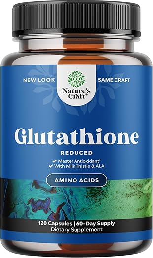 Natural Vore - Melhor Suplemento de Glutationa – Benefícios Naturais de Clareamento da Pele e Anti-Envelhecimento com Redução de Comprimidos de L-Glutathione para Homens