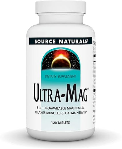 Ultra-Mag Complexo de Magnésio de Alta Eficiência – Mantém a Musculatura – 100g - Source Naturals