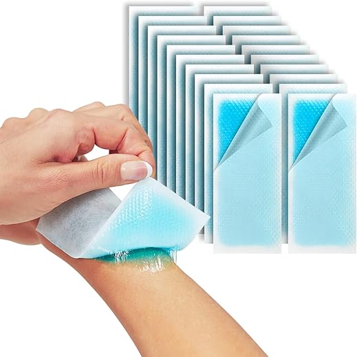 20 Pack – Adesivos Refrescantes para Febre, Alívio Natural de Dor de Cabeça e Enxaqueca, Lenços de Gel Macios, Adesivo para Febre Infantil, Alívio de Tensão/Sinusite, Prevenção de Dor de Cabeça - AllSett Health
