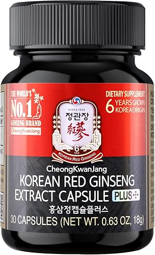 Cápsulas de Extrato de Ginseng Vermelho Coreano Plus | Pílulas All-in-1 para Concentração Masculina | Marca CheongKwanJang - CheongKwanJang