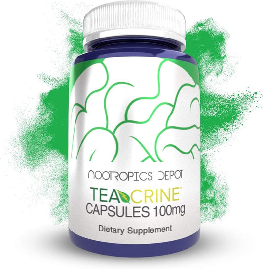 TeaCrine Cápsulas | 100mg | 30 Unidades | Suplemento de Teacrina | Alternativa ao Café | Aumenta o Humor, Energia e Metabolismo Saudável | Pré-Treino - Nootropics Depot