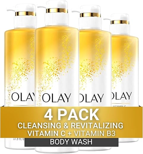 Body Wash com Vitamina C e Vitamina B3, Limpeza – Hidratante e Revitalizante para a Pele - Olay