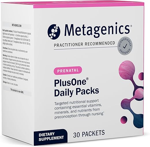 PlusOne Packs Diários Pré-Natal (30 Pacotes) – Fórmula Completa para Gestantes - Metagenics
