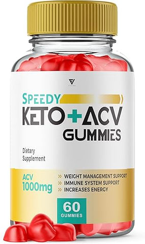Fyvus - Speedy Keto Gummies Plus 1000MG ACV – Vitamina B12 Romã – 60 Gomas