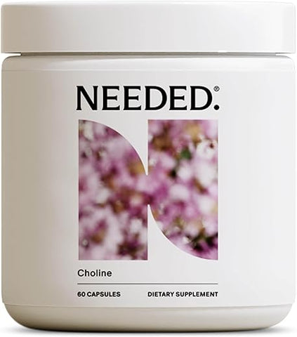Needed. - Prenatal Choline VitaCholine 250mg – Desenvolvimento Cerebral na Gestação/Primeira Infância – Livre de Metais Pesados – Sem Talco – Aditivo Otimizado – Não-OGM – Sem Alergênicos