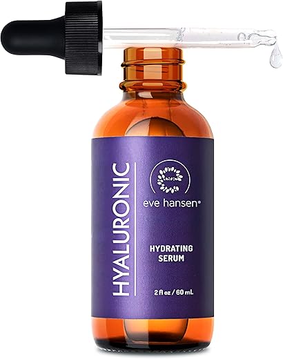 Soro Facial Eve Hansen Ácido Hialurônico (60 ml) | Hidratante com Vitamina C E, Preenchedor de Rugas, Hidratante e Preenchedor Natural | Cruelty Free, Vegano – Soro Anti-Envelhecimento