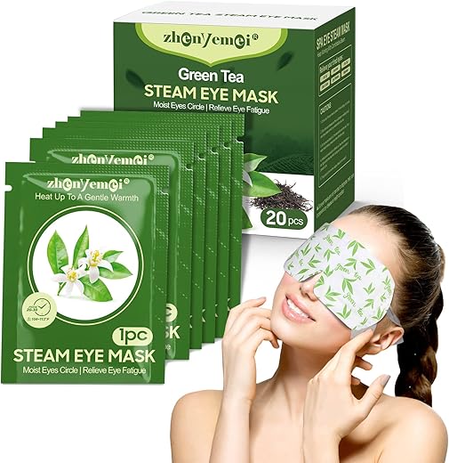 ZHENYEMEI - Aquecedor de Compressa Autoaquecida para os Olhos | Material de Seda Algodão 6A | Máscara Aquecida para Alívio Rápido dos Olhos Secos | Sem Necessidade de Micro-ondas | Produtos para Tratamento dos Olhos Secos | Alívio dos Olhos Secos Rápido
