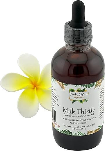 Herbal Wellness Hawaii - Extrato Líquido de Sementes Secas de Cardo Mariano (Silybum marianum) – Suporte ao Fígado Saudável, Livre de Álcool 120 ml