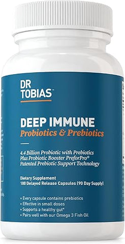 Probióticos Imunidade Profunda – 60 Cápsulas – 30 Bilhões UFC – Saúde Digestiva e Bem-Estar - Dr. Tobias