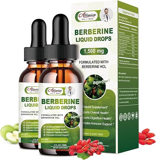 Alliwise - Berberine Líquido 2 Unidades – Reforço Imunológico
