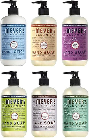 MRS. MEYER'S CLEAN DAY - Recarga de Sabonete Líquido para as Mãos MRS. MEYER’S CLEAN DAY, Variedade de 6 Aromas, 375 ml cada, 1 unidade