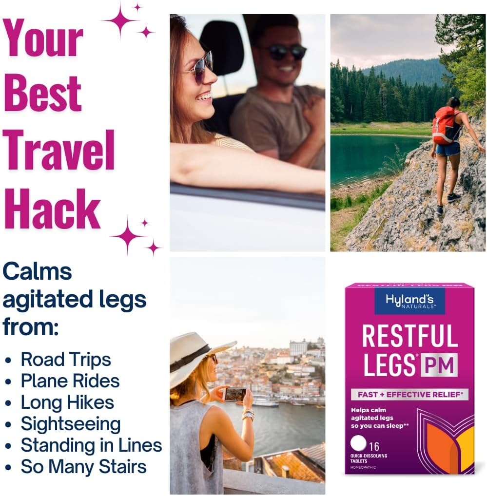 Hyland's Restful Legs PM, Nighttime Formula, Calms Agitated Legs so You Can Sleep, 50 Quick Dissolving Tablets
