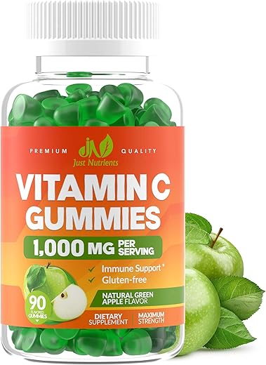 Just Nutrients - Vitamina C 1000mg Gummies para Adultos – Fortaleça sua saúde com deliciosos gummies!