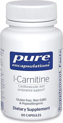 L-Carnitine | Suporte Cardiovascular e Resistência | 60 Cápsulas - Pure Encapsulations