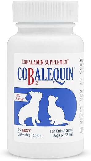 Nutramax Laboratories - Nutramax Cobalequin B12 para Gatos e Cães Pequenos – 45 Comprimidos (Embalagem de 1)