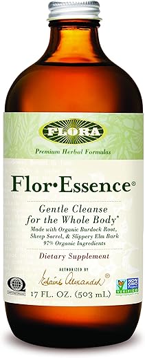Health Flor-Essence Chá Líquido – Fórmula Antiga de 8 Ervas – Limpeza Natural Completa do Corpo - Flora