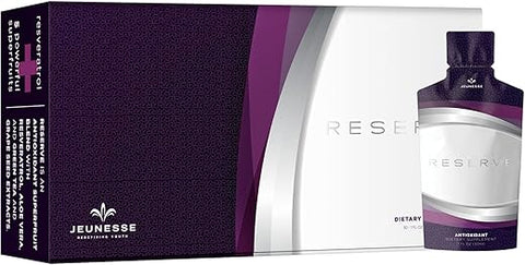 Jeunesse Global - Reserve – Mistura de Superfrutas Antioxidantes com Resveratrol, Aloe Vera, Chá Verde e Extrato de Semente de Uva, 30 ml, Pacote com 30 unidades
