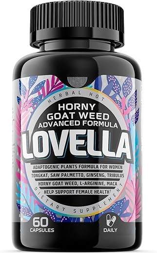 HERBAL HOT - Hornygoatweed Women – Impulsionador de Libido para Mulheres, Humor, Energia
