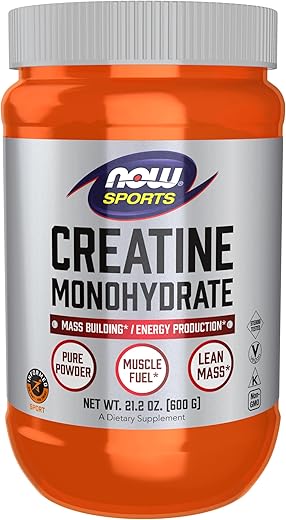 Sports Nutrition, Pó de Monohidrato de Creatina, Construção de Massa*/Produção de Energia*, 21,2-Ounce (600g) - NOW Foods
