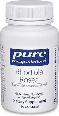 Rhodiola Rosea Pure Encapsulations – Para Estresse Ocasional e Resistência – 60 cápsulas de 500mg