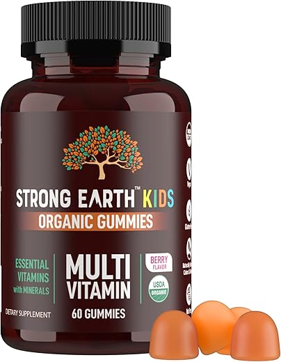 YUM-V'S - Strong Earth- Gomas Multivitamínicas Orgânicas para Crianças – Vitaminas em Goma
