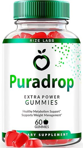 rize labs - Pura Drop Gummies Extra Forte para Perda de Peso, Fórmula Avançada de Gummies Pura Drop Keto ACV, Oficial Gummy de Vinagre de Maçã, Avaliações (60 Gummies)