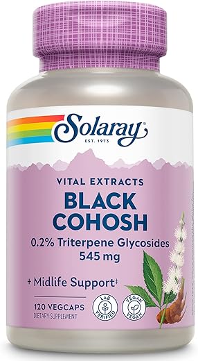 SOLARAY - Solaray Raiz de Cohosh Preto – 100g – Suporte natural para o bem-estar feminino