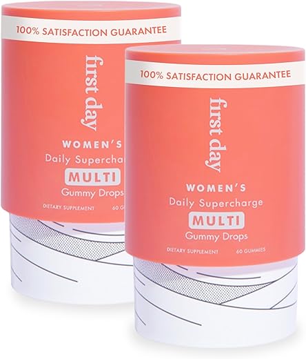 FIRST DAY - Primeiro Dia Gomas Multivitamínicas Diárias para Mulheres – Supercharge com Methylfolate – 60 g
