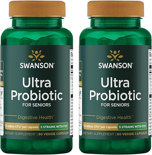 Ultra Probiótico para Idosos 30 Bilhões de UFC 60 Cápsulas Vegetais (2 Pacotes) - Swanson