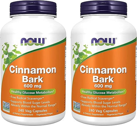 NOW Foods - Now Foods – Canela em Casca 600 Mg 240 Cápsulas Pack de 2 | Saúde e Bem-Estar