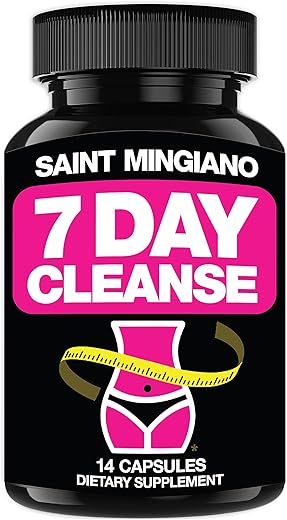 Saint Mingiano - Programa de Limpeza de 7 Dias | Desintoxicação do Cólon com Laxante Natural para Constipação | Marca do Produto