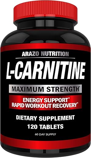 Arazo Nutrition - L-Carnitina 1000mg com Cálcio para Metabolismo Acelerado e Ganho Muscular –
