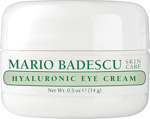 Creme para os Olhos Mario Badescu Anti-Envelhecimento com Ácido Hialurônico, para Todos os Tipos de Pele, Combate Olheiras e Inchaço, Fórmula com Ácido Hialurônico – 30g