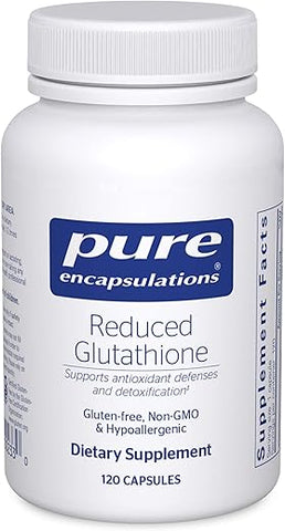 Glutationa Reduzida | Suplemento Antioxidante Hipoalergênico para Apoiar a Saúde do Fígado e das Células* | 120 Cápsulas - Pure Encapsulations