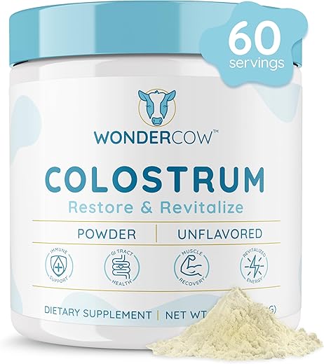 Pó de Colostro para Saúde Intestinal, Suporte Imunológico e Recuperação Muscular – 100g - WONDERCOW