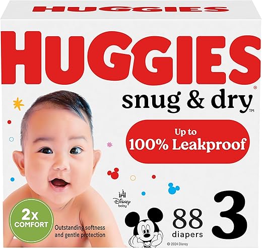 HUGGIES - Fraldas Huggies Tamanho 3, Ajuste Perfeito – 50 unidades