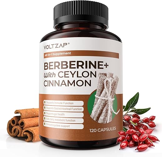 Generic - Berberine 5X com Canela do Ceilão 1500mg: Melão Amargo, Extrato de Chá Verde e Cromo